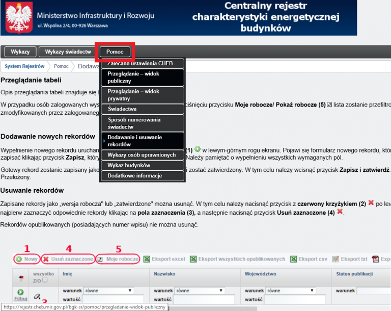 Archiwa Centralny Rejestr Charakterystyki Energetycznej Budynk W