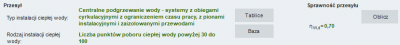 Rys 30. Okno doboru sprawności przesyłu c.w.u.